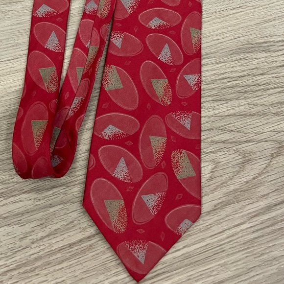 Oscar De La Renta Red Mens Tie - Picture 1 of 5